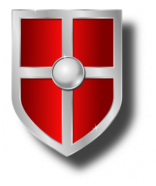 shield armour red