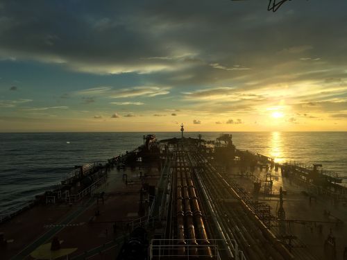 ship scenery sunset