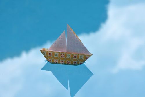 ship sailing boat paper