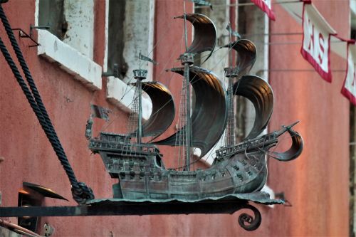 ship sailing vessel bronze