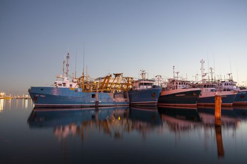 ship sunset water