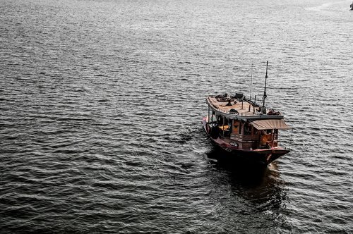 ship  river  fisherman