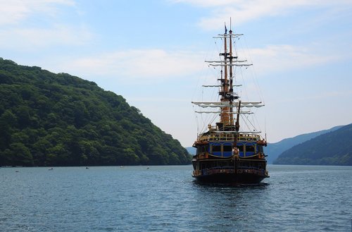ship  lake  japan