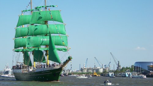 ship  the hamburg port festival  sail