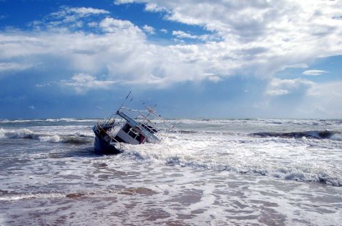 ship beach sea