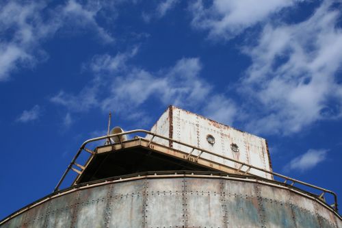 Shipwreck Against Blue Sky