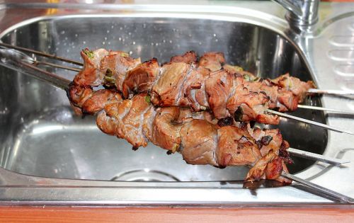 shish kebab food fried meat