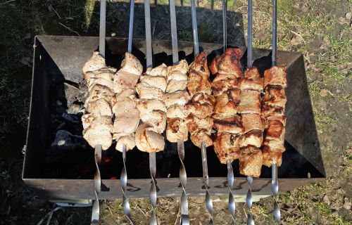 shish kebab mangal fried meat