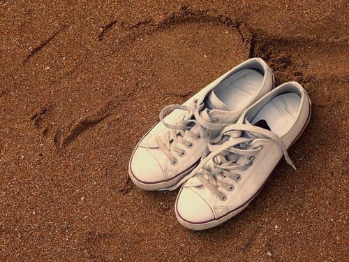 shoe  still life  sand