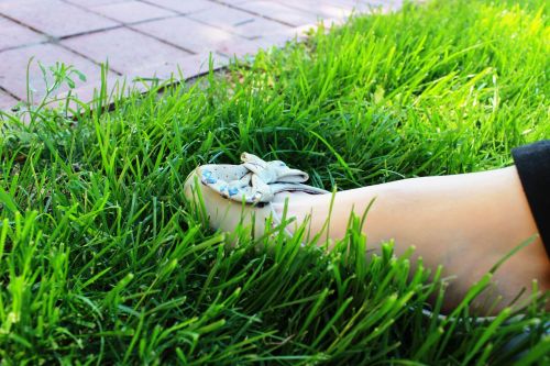 shoe grass green