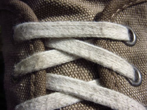shoelace shoe laced