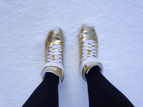 shoes golden snow