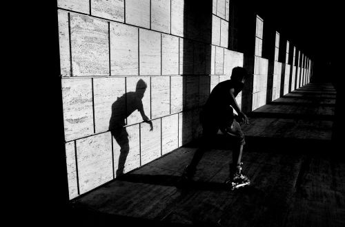 shoes skating shadow