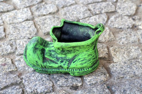 shoes  green  decoration