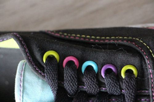 shoes colorful shoelace
