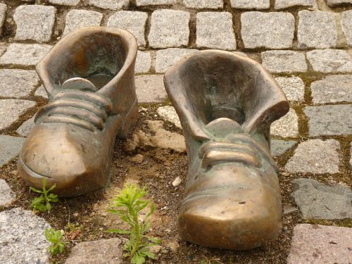 shoes bronze shoelace