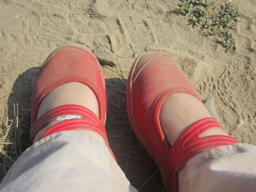 shoes dirt sand