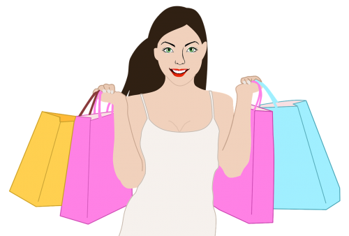 shopping woman girl