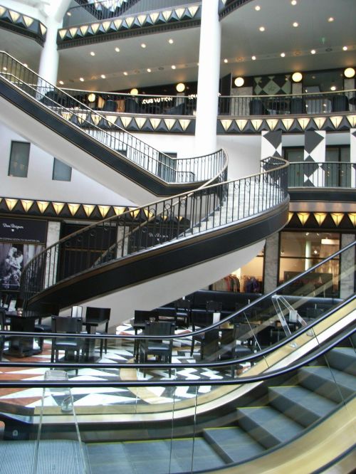 shopping arcade berlin stairs