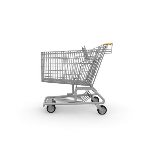 shopping cart shopping chrome steel