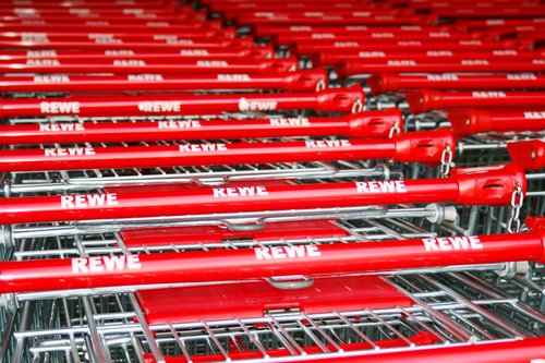 shopping cart  supermarket  red