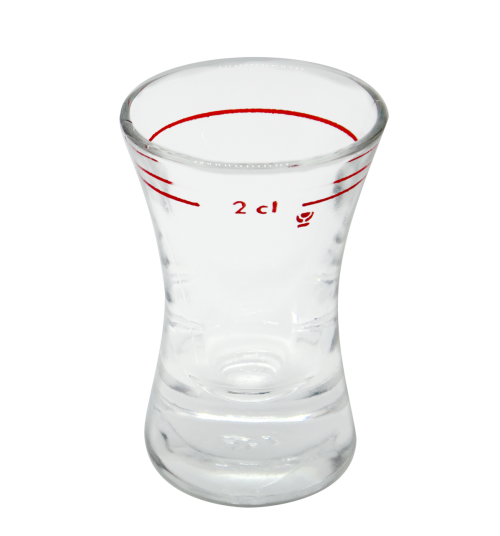 shot glass transparent isolated
