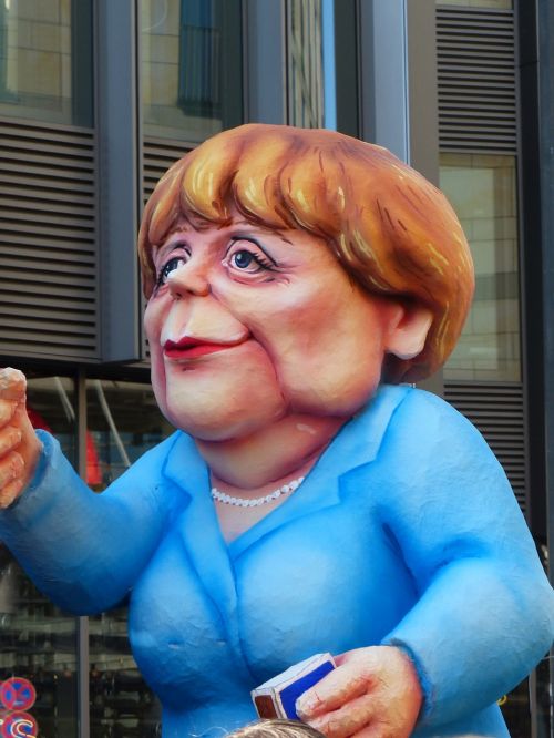 angela merkel politician caricature