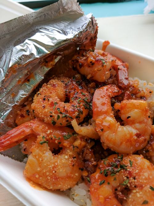 shrimp cooking food