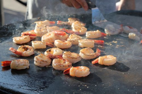 shrimp cooking food