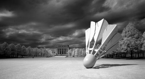 shuttlecock sculpture outdoors artwork