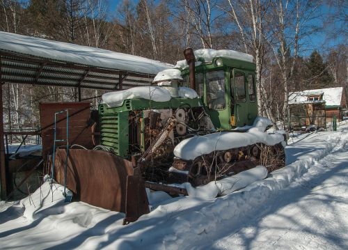 siberia lake baikal snow removal