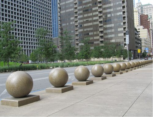 sidewalk orbs downtown