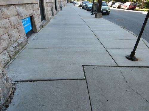 sidewalks outside public