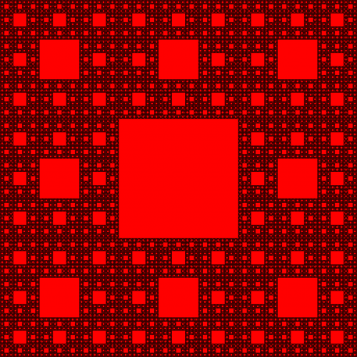 sierpinski carpet plane fractal shape