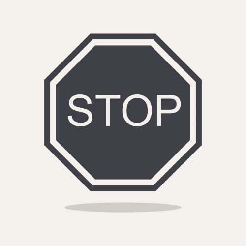 sign stop road sign