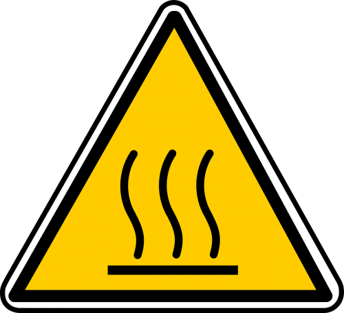 sign hot surface