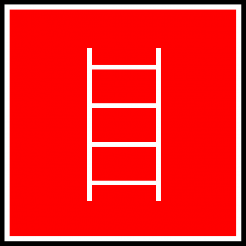 sign ladder climb
