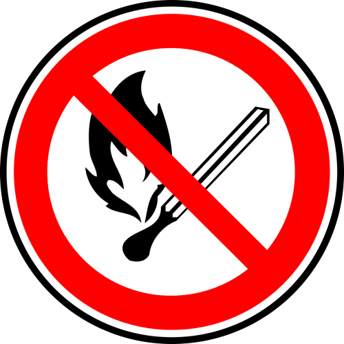 sign no fire no flame