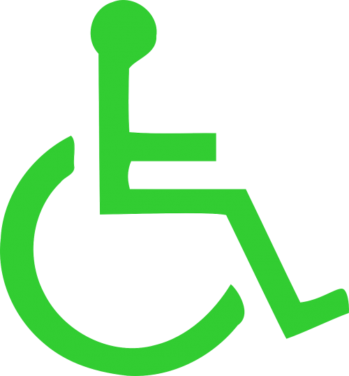 wheelchair green symbols