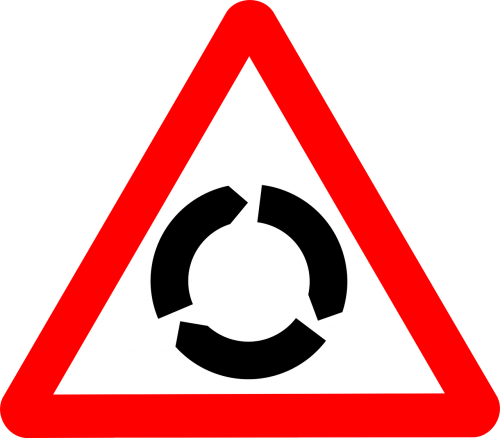 sign round about