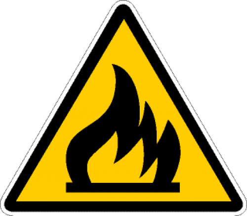 sign fire hazard