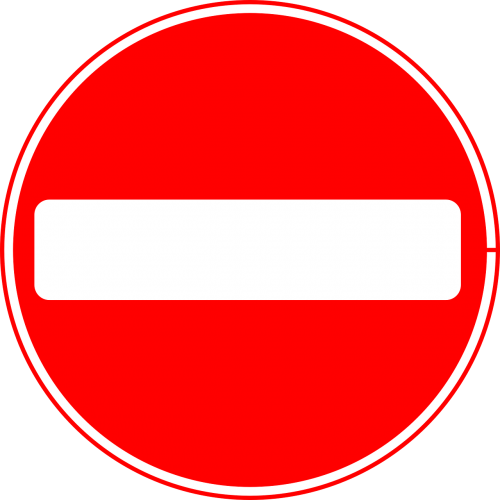 sign do not enter wrong way