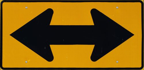 sign one-way two-way