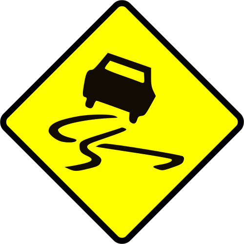 sign road sign slippery