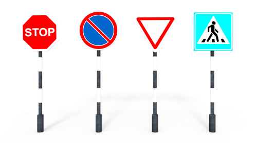 sign road pedestrian