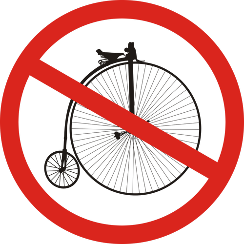 sign  the prohibition of  bike