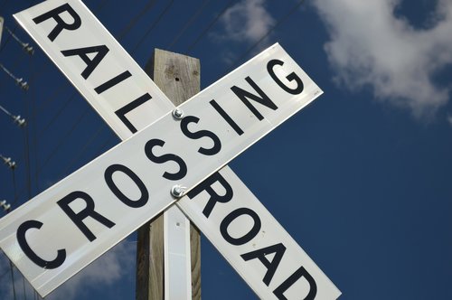 sign  railroad  train