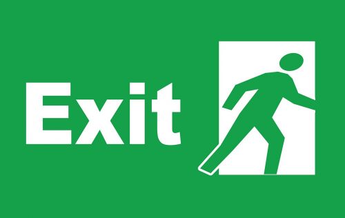 sign exit emergency