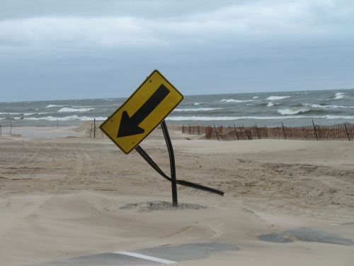 sign beach street sign