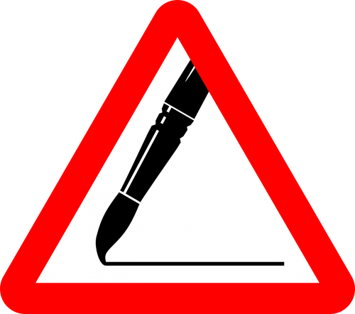 sign painting warning